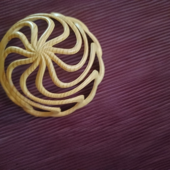 Light Wooden Look Hair Bun Cover - Picture 2 of 5